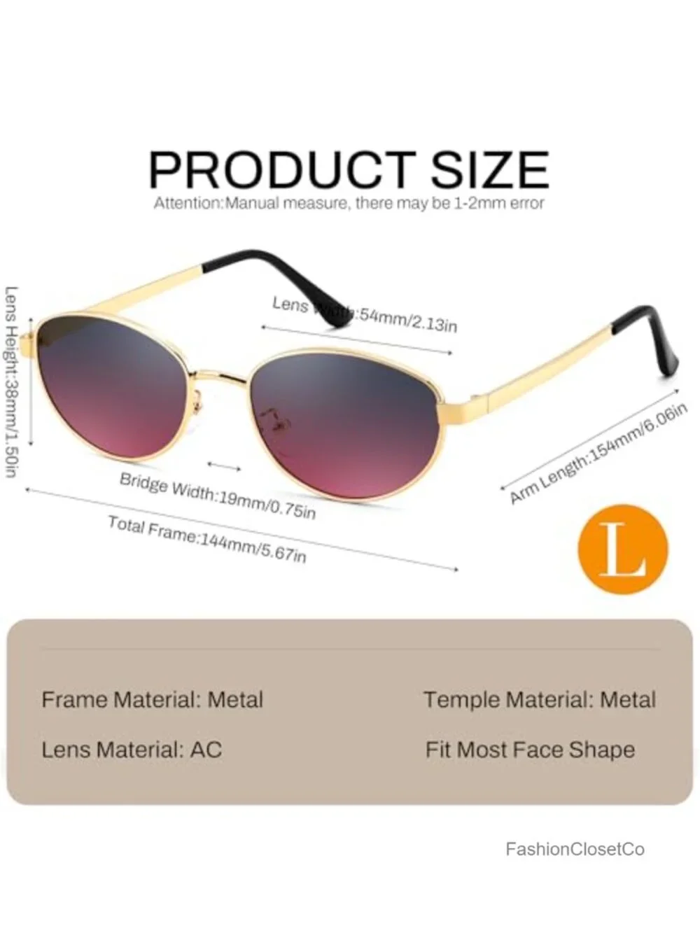 Vintage Oval Metal Sunglasses UV400 Protection Retro Driving Fishing Shades